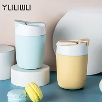 360ml480ml thermos bottle fashion stainless steel mug with straw multifunctional vacuum flask portable travel insulated cup