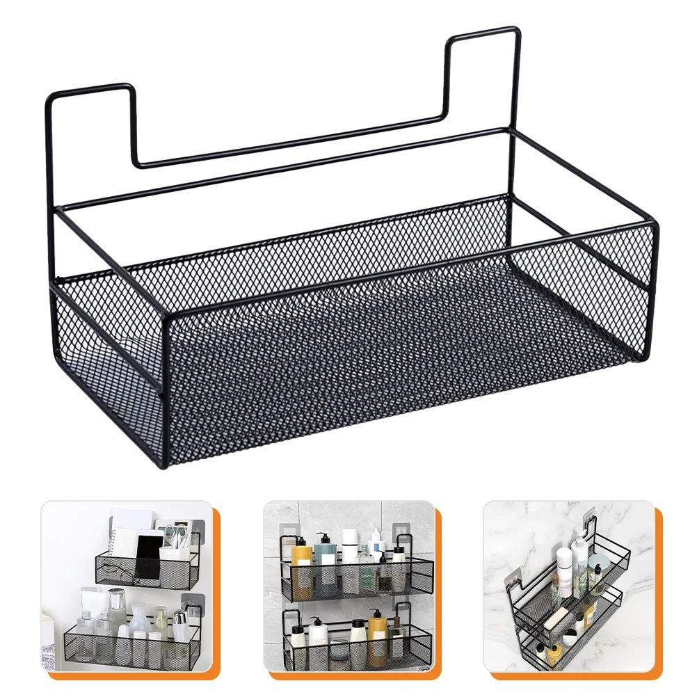 

Folder Shelf Wall Mount Shelves Black Hand Towels Iron Bathroom Organizers Storage