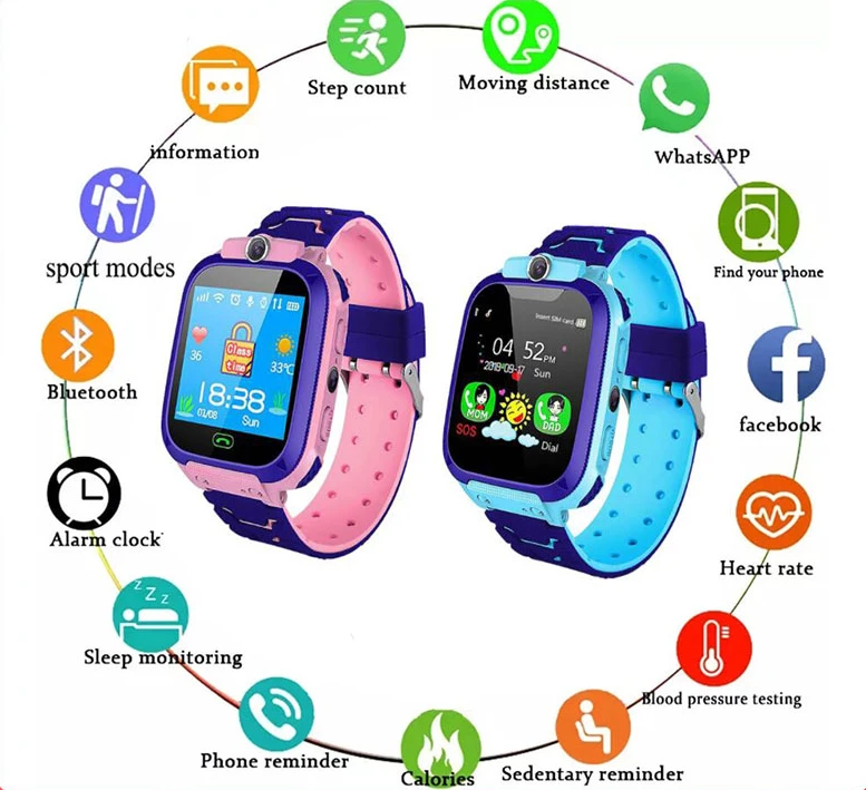 

For Apple Huawei Xiaomi Q12 1.44 Inch Waterproof Smart Watch Voice Chat Kids Watch Digital Smart Watch
