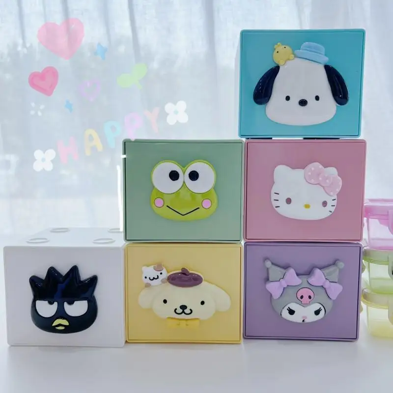 

Sanrio Kuromi Cinnamoroll мультяшное студенческое общежитие настольные ювелирные изделия канцелярские принадлежности коробка для хранения мелочей к...