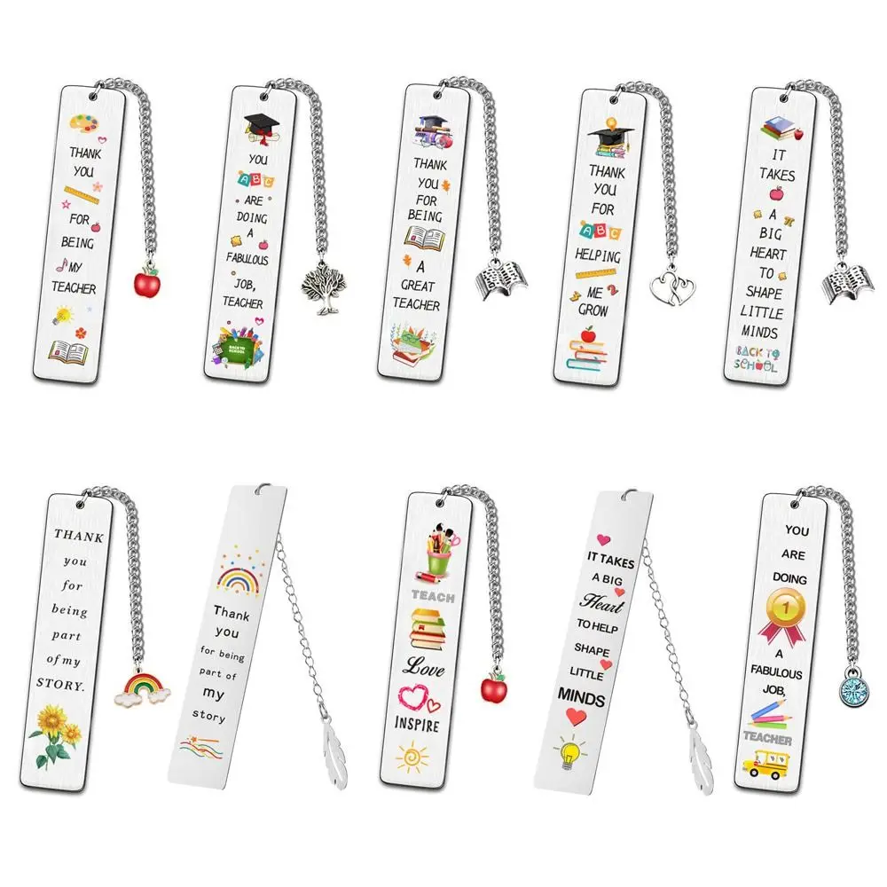 

Stainless Steel Stainless Steel Bookmarks Teacher Gift Thanks Message Book Page Holder Book Accessories Book Clip