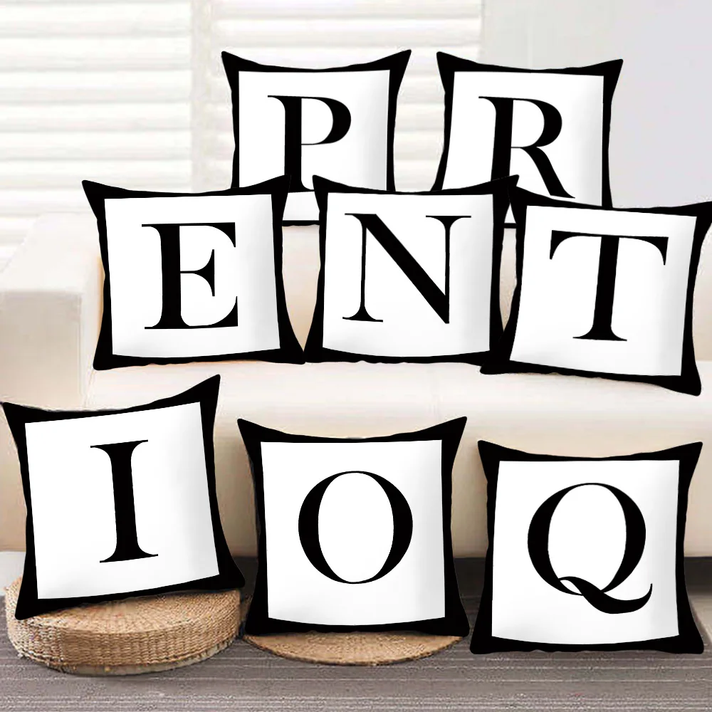 

Новинка, черная рамка, наволочка с надписью, обозначение, Женский чехол, украшение для дома, дивана, автомобиля, подушка на день рождения, чех...