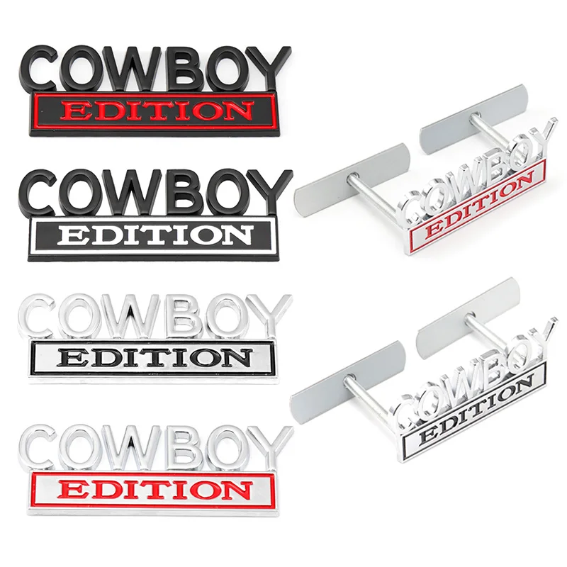 

Car Front Grille COWBOY EDITION Badge for Jeep Grand Cherokee Compass Wrangler Renegade JK JL TJ Patriot Auto Sticker Accessorie