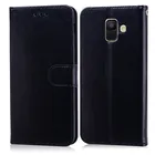 Силиконовый чехол-книжка для Samsung Galaxy A6 2018, кожаный чехол для Samsung A6 Plus A 6 2018, чехол для Samsung A6 2018, чехол-бумажник