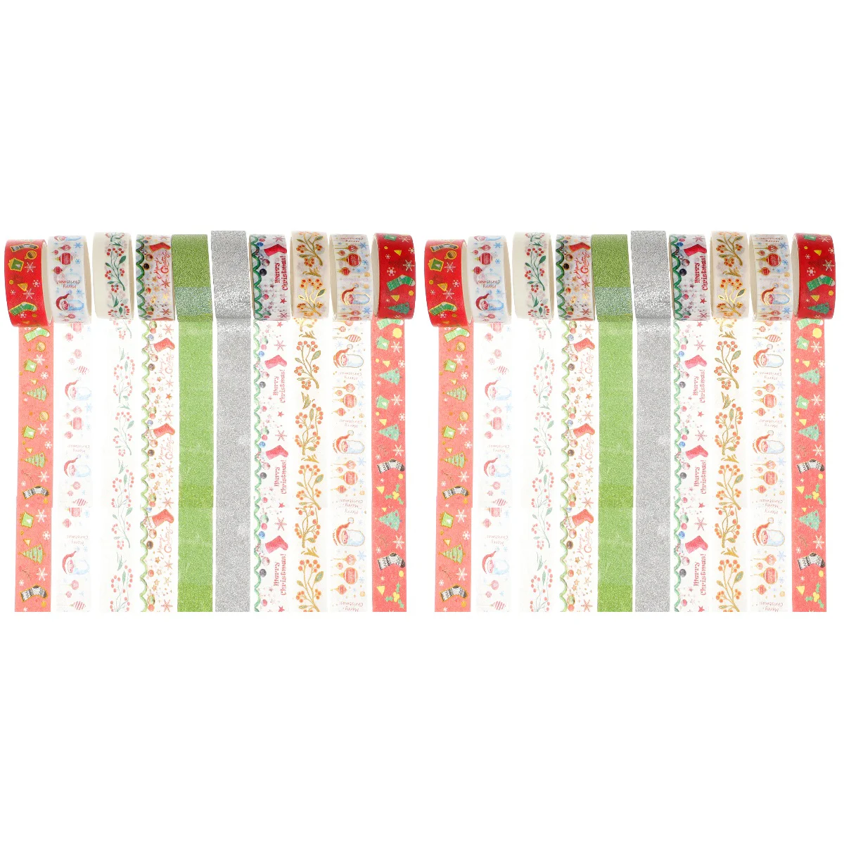 

24 Rolls of Christmas Washi Tape Decorative Scrapbook Tapes Cartoon Xmas Decorative Paper Tapes