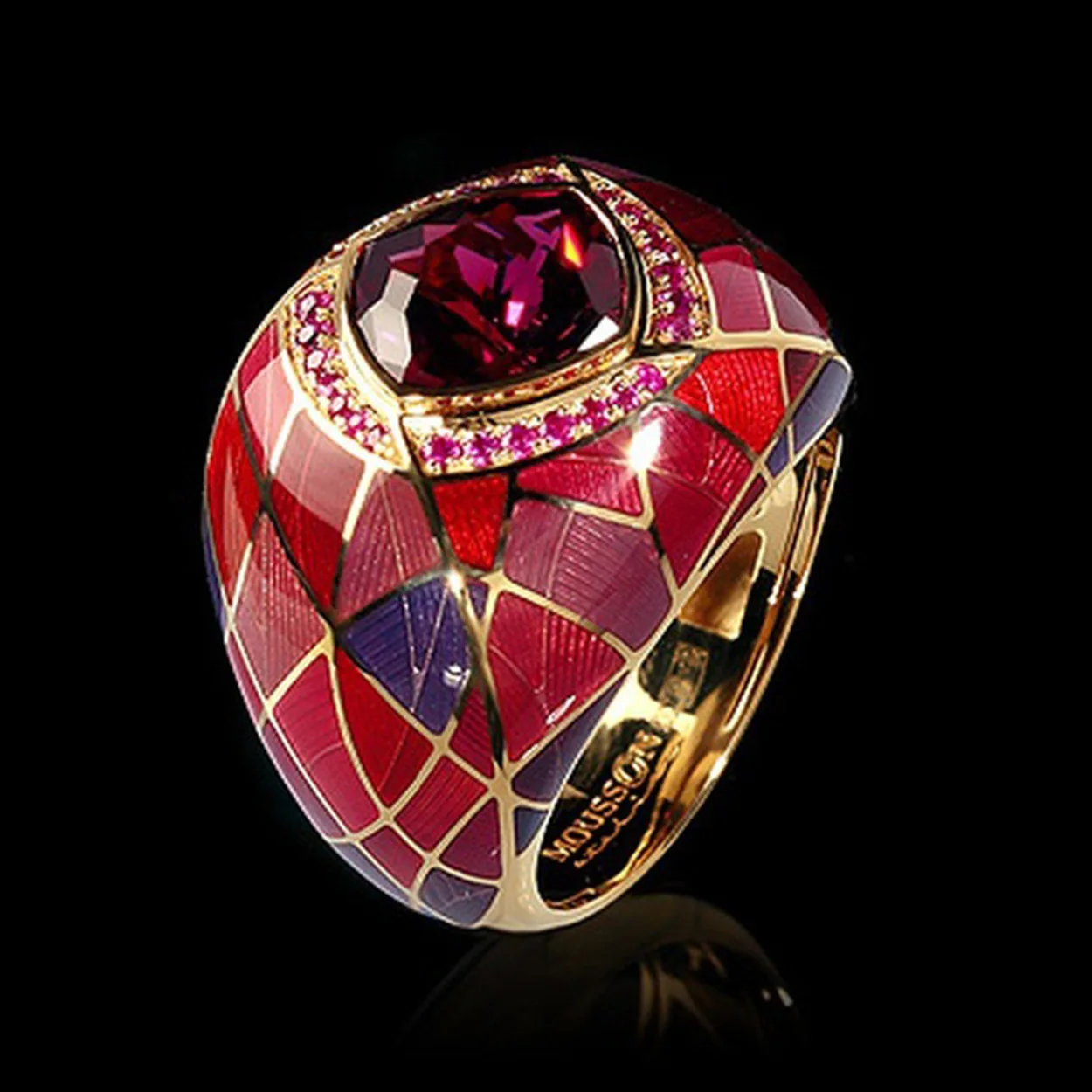 

WANGAIYAO new fashion inlaid red gem ring female personality temperament all-match ring birthday wedding anniversary jewelry gif