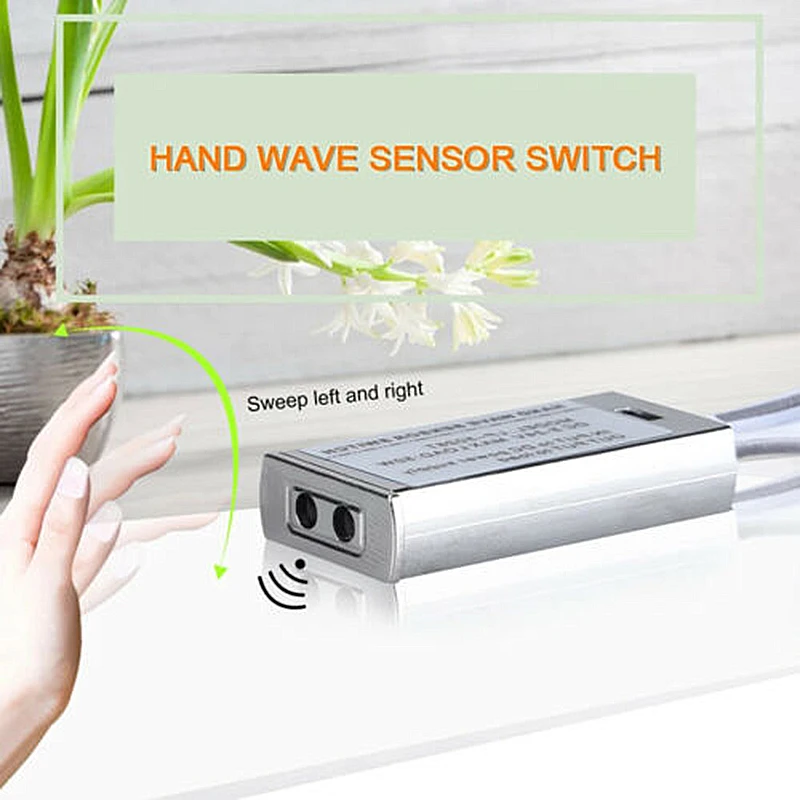 

New Hand Sweep Sensor Switch Kitchen Under Cabinet Wardrobe LED Lights Accessories Hand Wave Control Switch For Strip DC 12V-24V