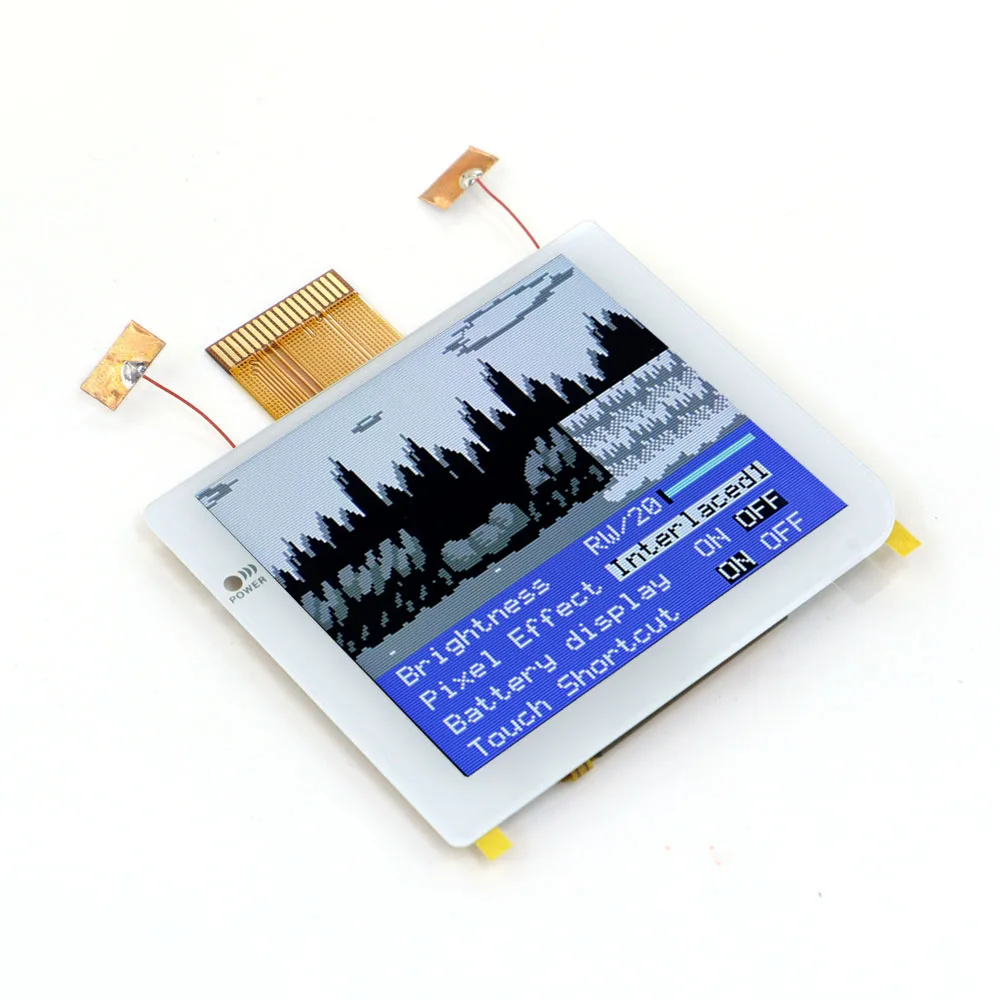 Фото Комплект ламинированного IPS LCD-экрана 2,8 дюйма (480x432) с подсветкой для консоли Gameboy Pocket GBP №1