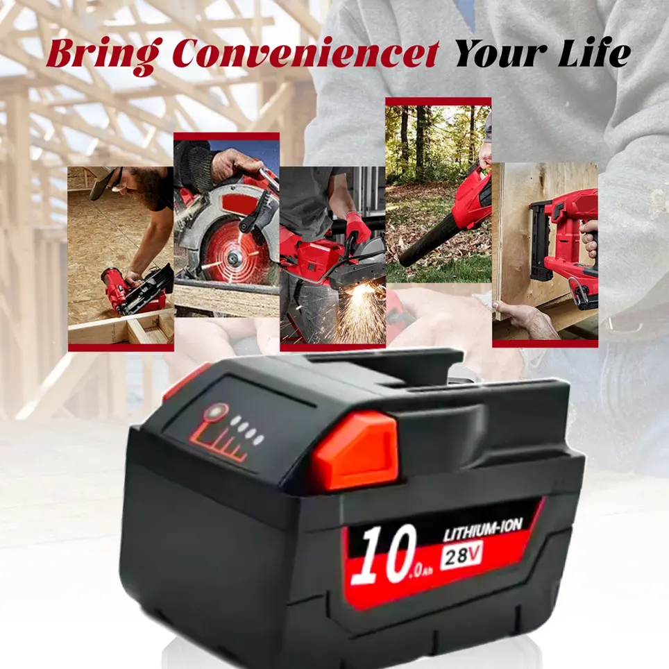 Фото Литий-ионный аккумулятор 28 В, 6,0 Ач для аккумуляторной батареи MILWAUKEE M28 V28 Power 48-11-2830, 28 В №2