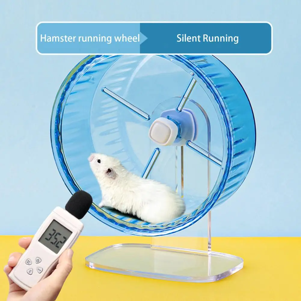 

Cute Hamster Running Wheel Double Bearing No Noise Stable Hamster Treadmill Great Friction Gerbil Exercise Wheel Gerbil Toy