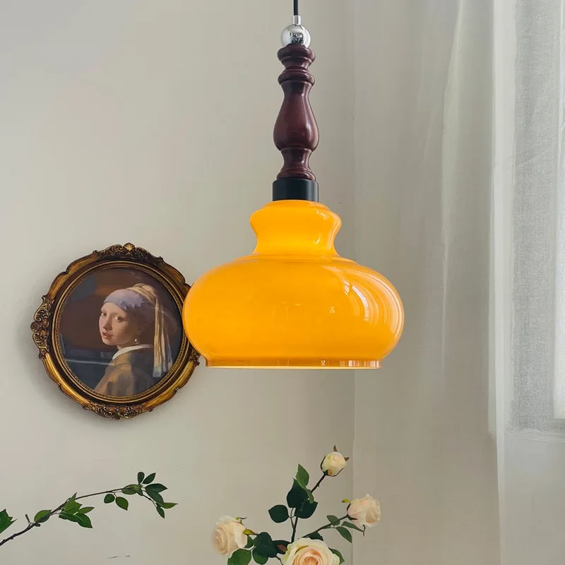 

Скандинавская обеденная настольная люстра в стиле ретро, деревянный коридор, лампа для бара, выставочный зал, лампы