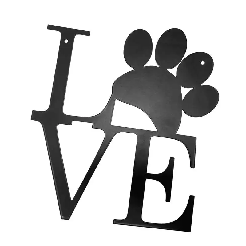 

Настенный декор «Любовь с лапками», украшение для комнаты, комнаты с изображением собаки, Металлический Настенный декор для влюбленных, Дек...