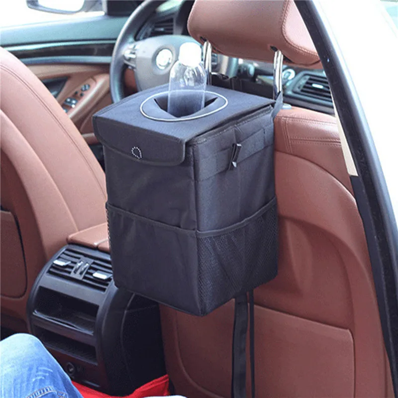 

Портативная Водонепроницаемая корзина для мусора в машину, автомобильный Органайзер для аксессуаров, мусорный самосвал для мусорных банок...