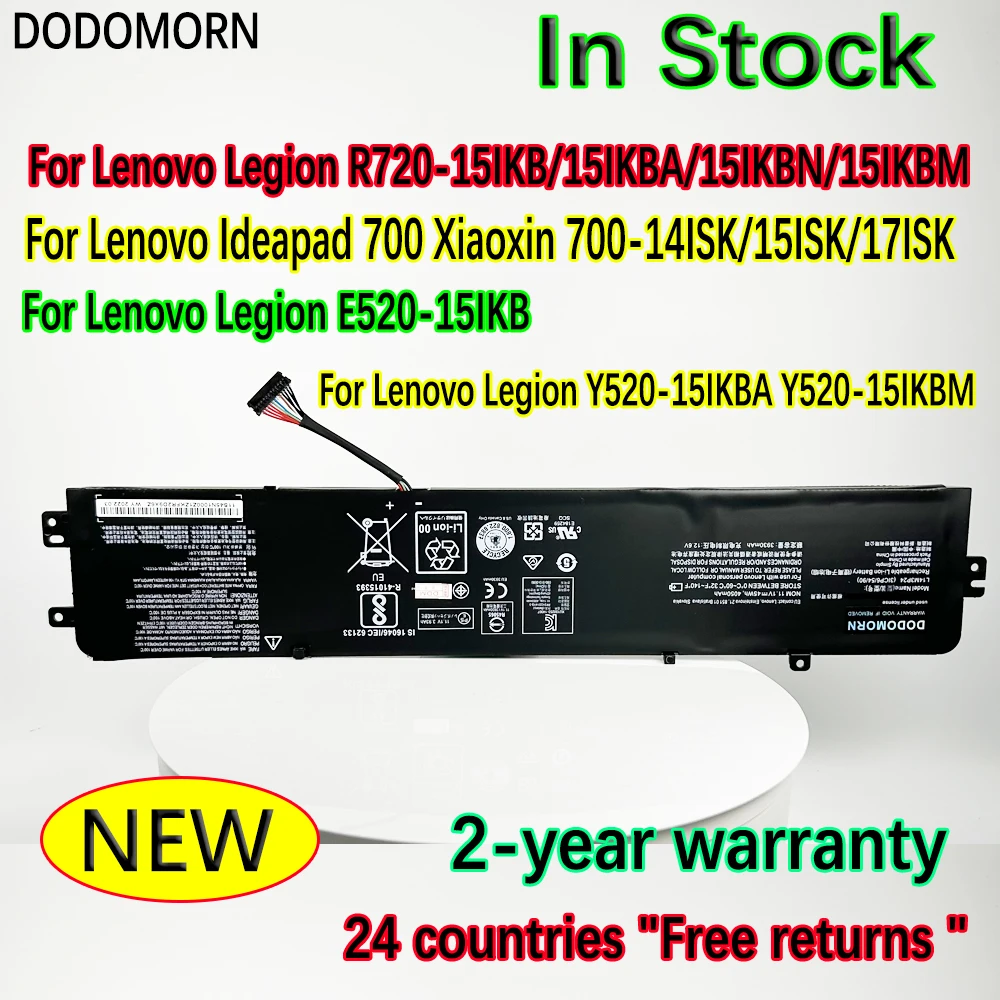 

DODOMORN L14M3P24 Laptop Battery For Lenovo Legion R720-15IKB/15IKBA/15IKBN/15IKBM Batteries E520-15IKB Y520-15IKBA Y520-15IKBM