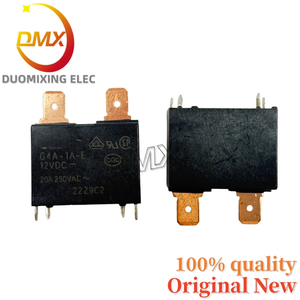 Фото 10 шт./лот, 100% новое реле G4A-1A-E, 4-контактное, 12VDC, 20A250VAC~, 1NO, силовое реле №1