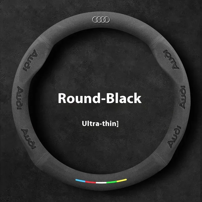 

Замшевый вентилируемый противоскользящий чехол на руль автомобиля для Audi A3 A4 B8 8P 8V A6 C7 A5 Q5 B7 B6 B9 SLINE QUTTRO RS Q3 Q7