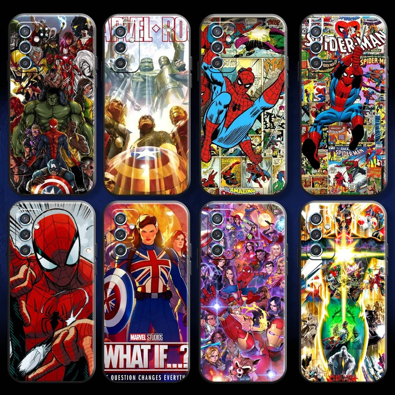 

Avengers Spider Man Marvel Comics For Xiaomi Redmi 7 7A 8 8A 7 Note 7 8 2021 Pro 8T Phone Case Liquid Silicon Soft
