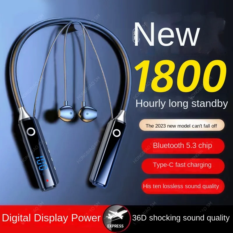 

Tik Tok internet celebrity wireless neck hanging Bluetooth earphones suitable for OPPO Apple Huawei Xiaomi VIVO sports earphones