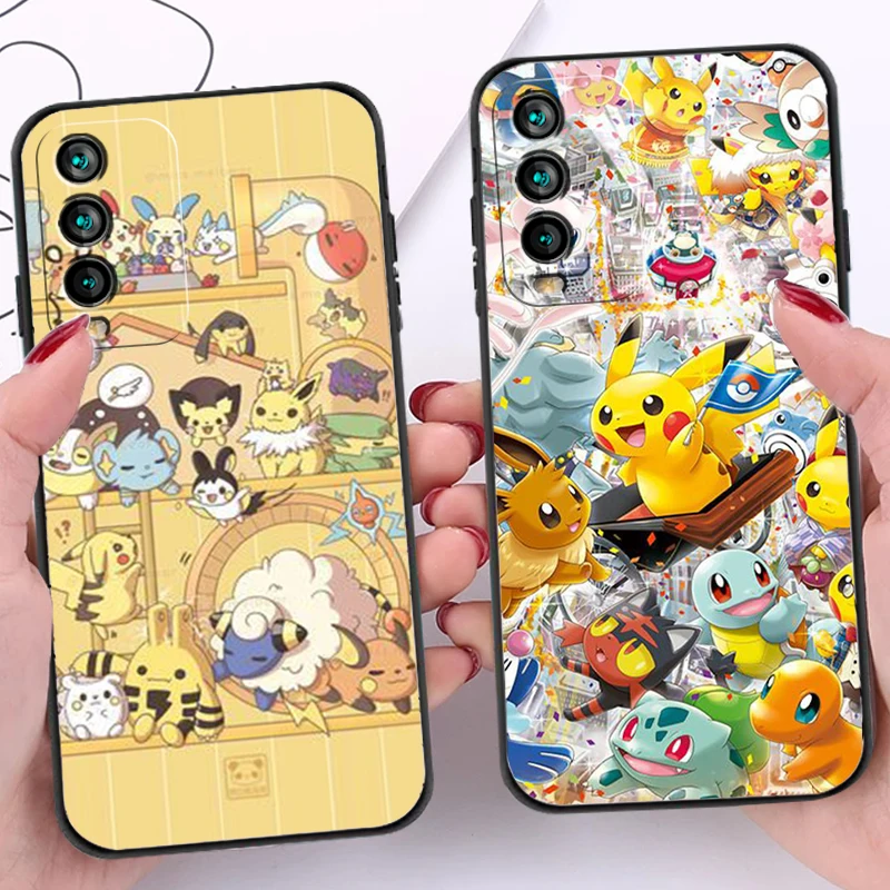 

Pokemon Pikachu Phone Cases For Xiaomi Redmi 10 Note 10 10 Pro 10S Redmi Note 10 5G Cases Coque Soft TPU Funda Back Cover