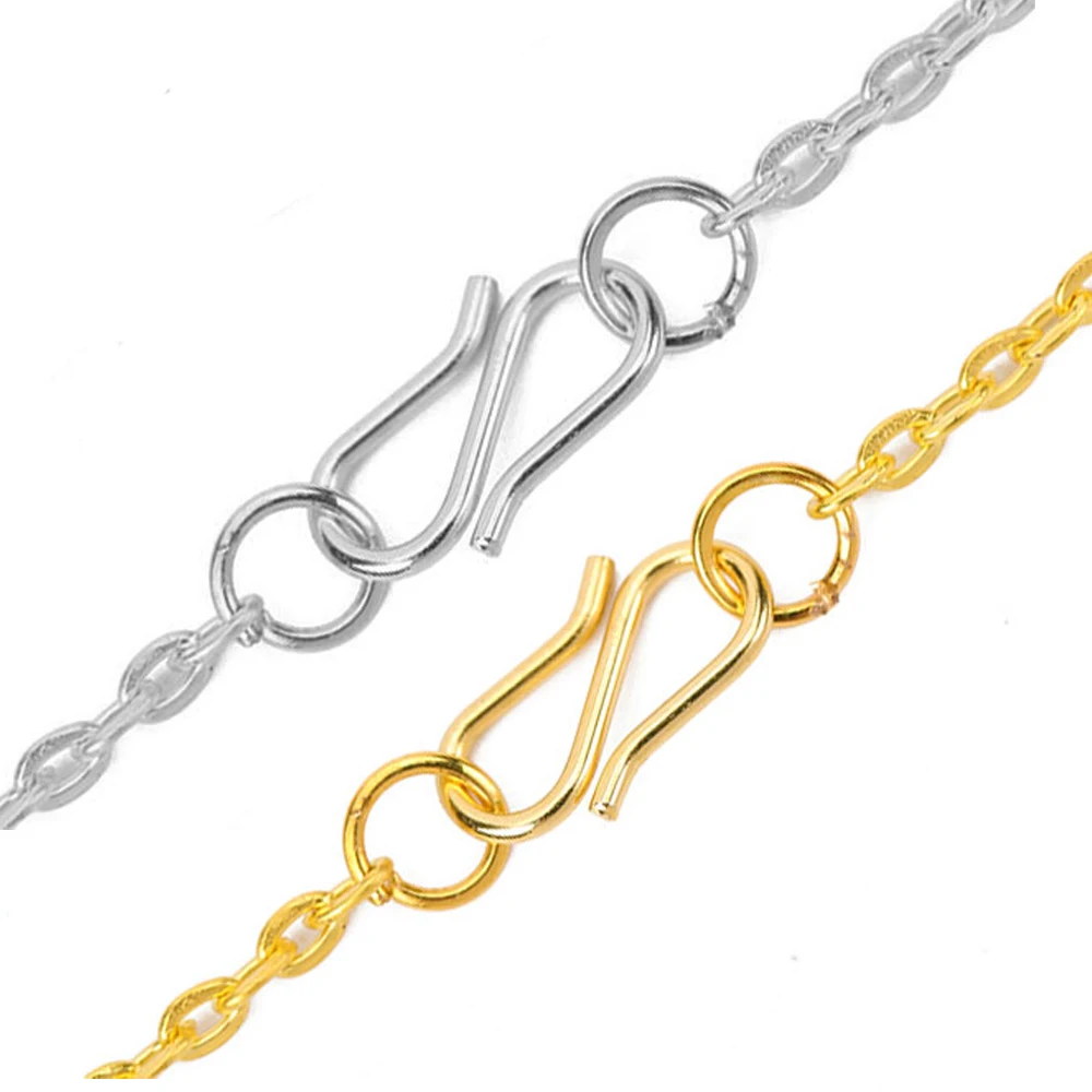 20pcs/Lot Stainless Steel S/W Shape Clasps Connect Hooks Connector Necklace End Closure for DIY Jewelry Making Bracelet Findings