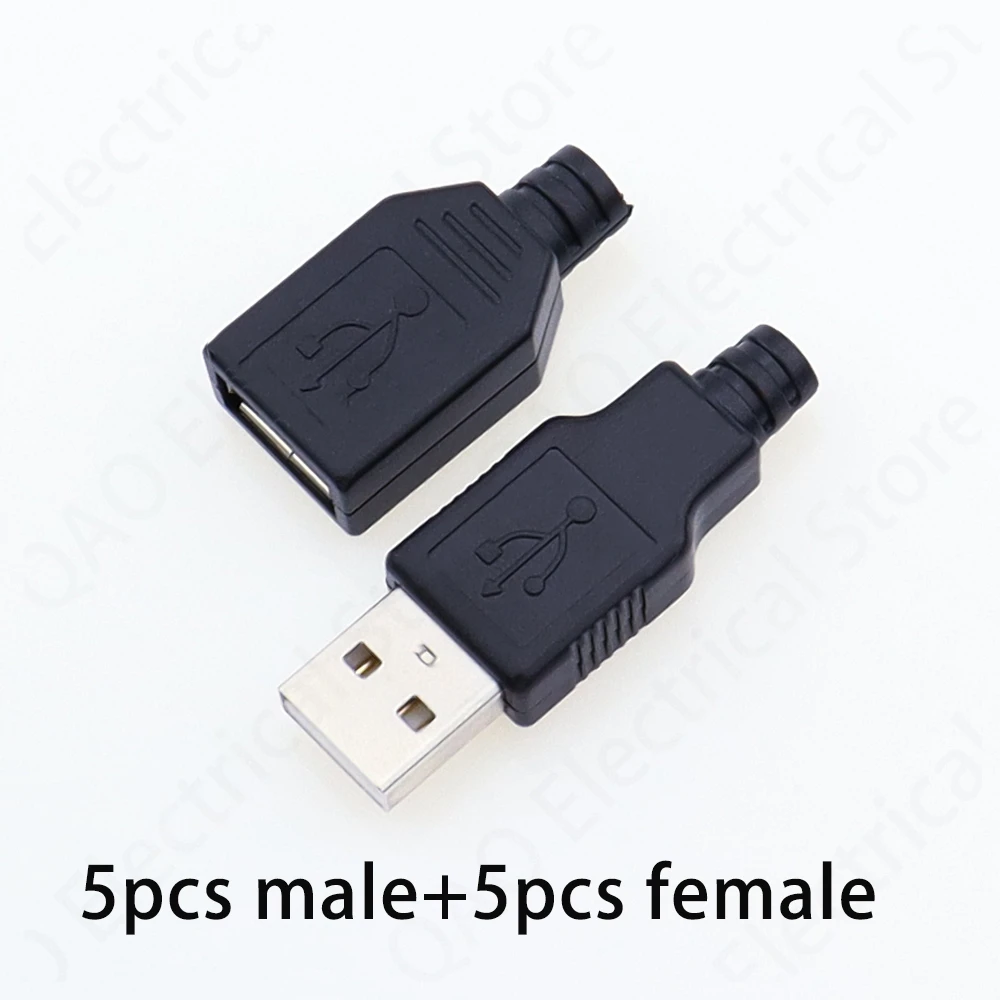 

USB разъемы Type-A 4-контактные 10 шт
