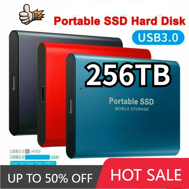 

256TB 2023 High-speed External Hard Drive 500GB 2TB 4TB 8TB USB3.1 SSD 2.5 Inch Portable SSD 16TB 32TB 64TB Hard Disk for Laptop