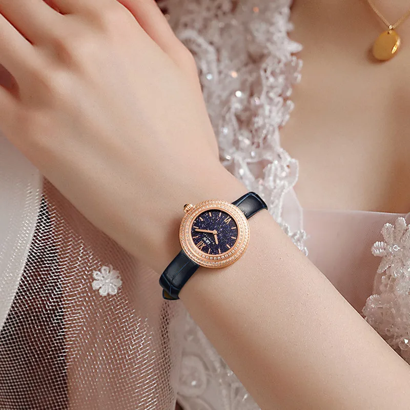 CARNIVAL Brand Fashion Quartz Wristwatches Ladies Luxury Rose Gold Leather Casual Girls Watch Waterproof for Women Reloj Mujer enlarge