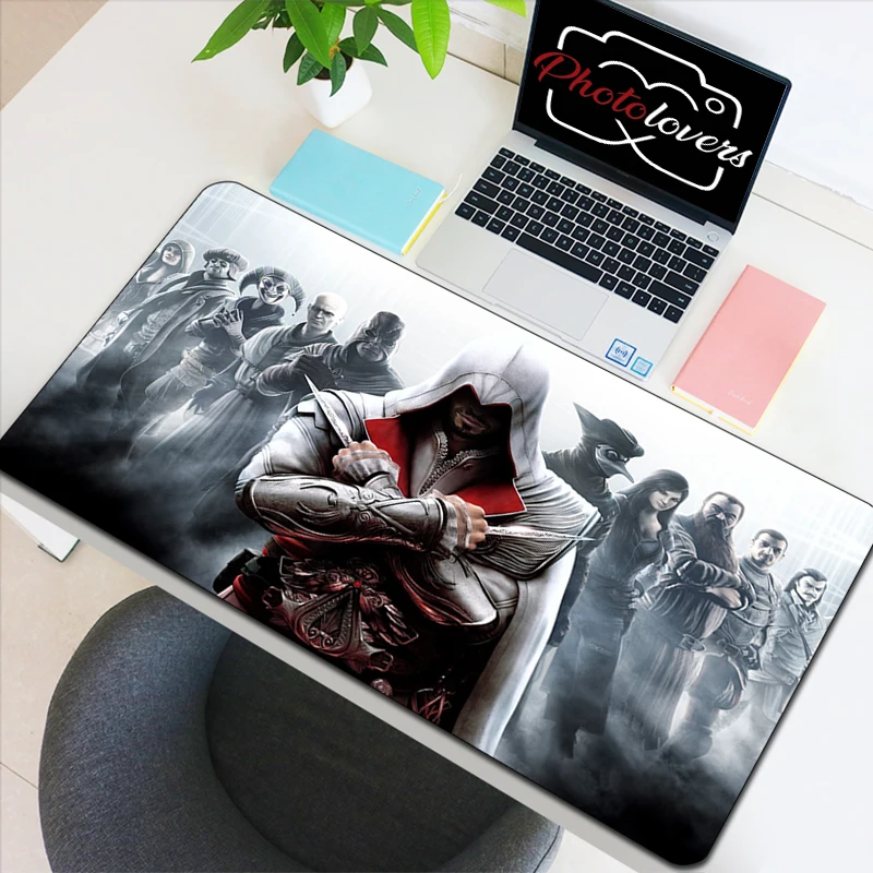 

Коврик Для Мыши для ПК, игровой компьютерный коврик для клавиатуры «Assassin S Creed», игровые аксессуары, Настольный коврик Xxl, большой коврик для мыши 900x400