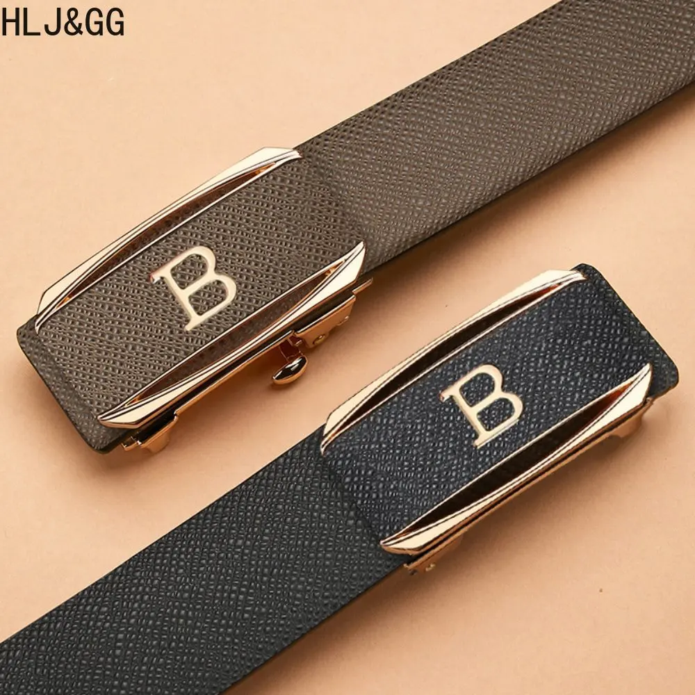 HLJ&GG High Quality B Letter Man's Belts Classic Business Automatic Buckle Waistband for Male Jeans Pants 2023 Summer New Design