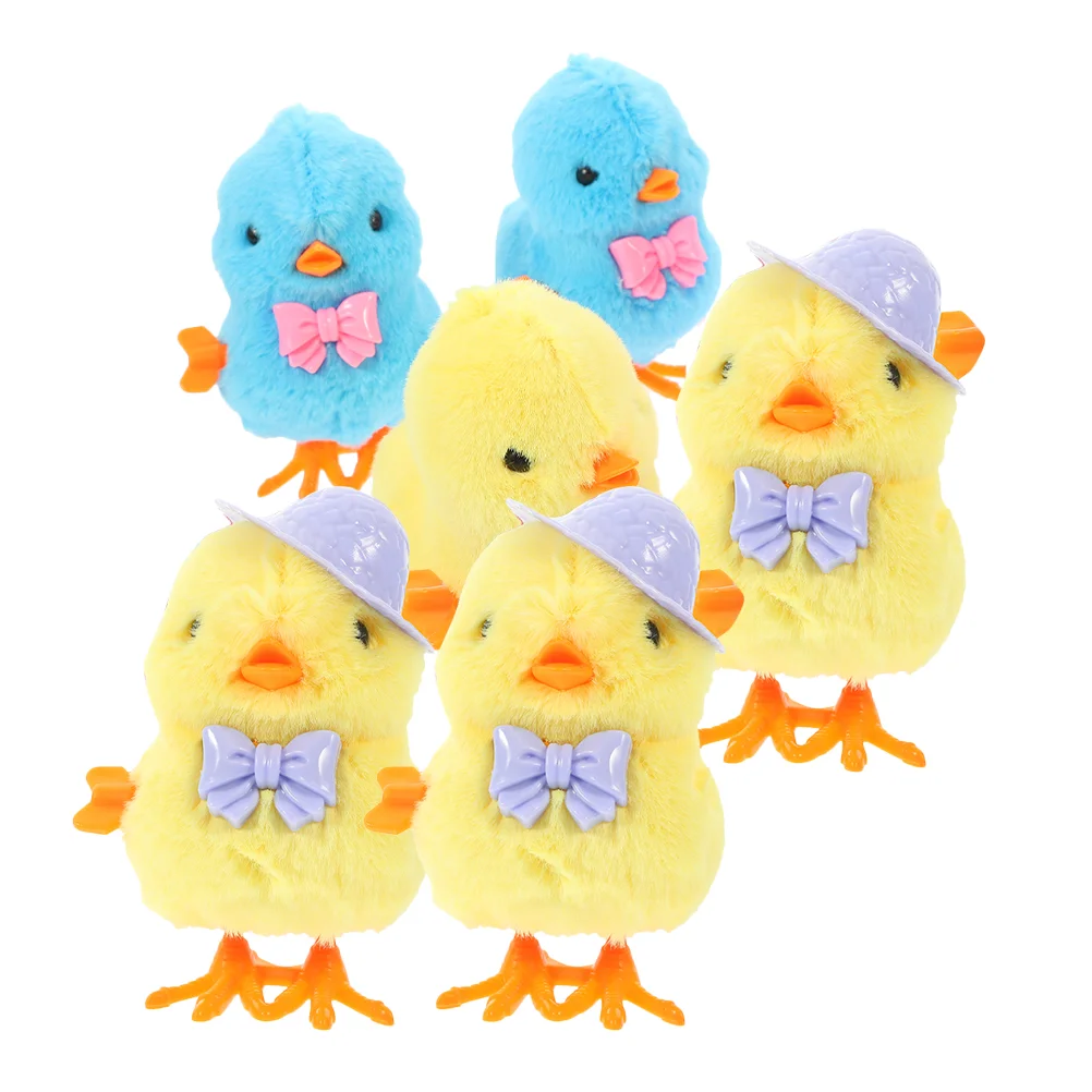 6 шт. заводная курица пасхальная корзина наполнитель заводные игрушки для детей