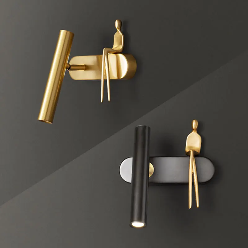 

Современное настенное освещение из латуни, 3 цвета, медное бра, абажур с регулировкой для домашнего декора, прикроватная настенная лампа для спальни