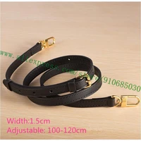 1 5cm width adjustable length matt black calfskin shoulder strap for designer lady handbag women purse bag parts replacement