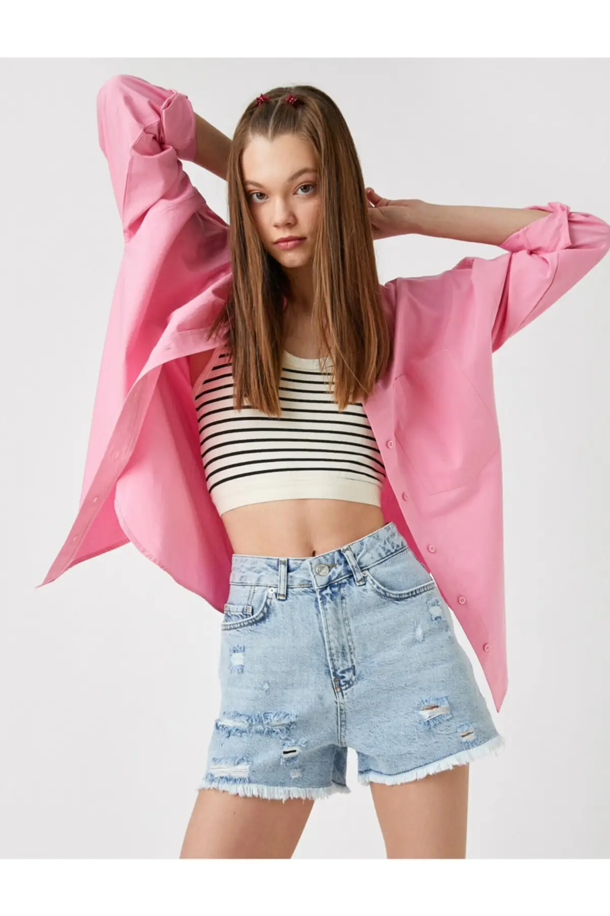 

Шорты женские джинсовые с завышенной талией, базовые Короткие штаны-бермуды, уличная одежда, модные короткие штаны для дома, на лето