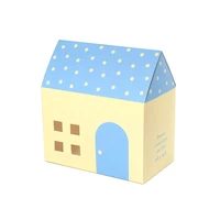 103050pcs colorful house shaped candy gift packaging boxes small cute castle paper box baby shower childrens day party decor