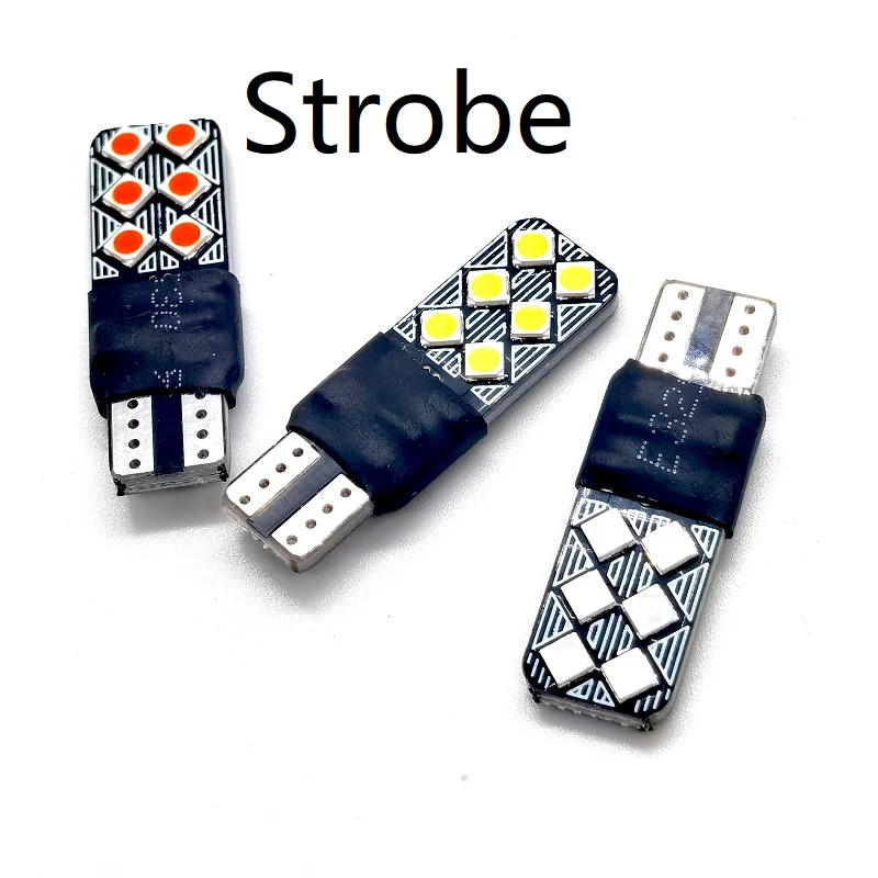 

400Pcs Canbus Flash Strobe W5W T10 LED 3030 12SMD Car Parking light Wedge Clearance Lights No Error 12V Reading light