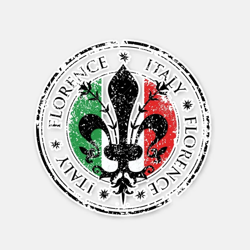 

JP interesting Car Decal for Italian motorcycle helmet round car waterproof cover scratch sticker 12cm * 12cm