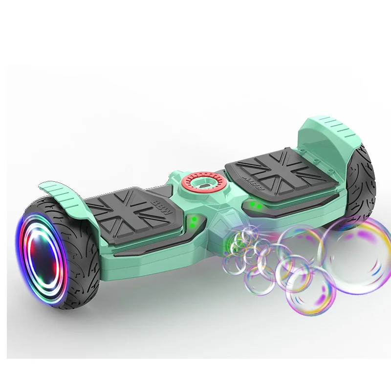 

amazon hot sale 8inch kids bubble blowing self-balancing scooters hoverboard