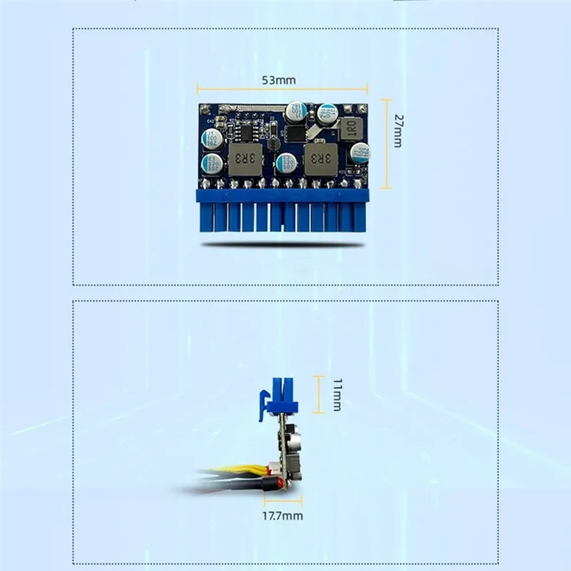 DC 12V 300W 24Pin ATX Разъем для материнской платы Mini ITX Источник питания DC To ATX PICO Модуль питания для ПК Компьютер Gamer-AA26 (art.: 3920cd6e54eec) - 3920cd6e54eec