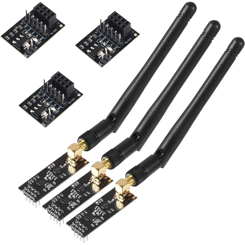 NRF24L01 + PA + LNA радиочастотный беспроводной модуль приемопередатчика антенна SMA 2,4 ГГц + NRF24L01 8-контактный разъем адаптеры для антенны LKY67