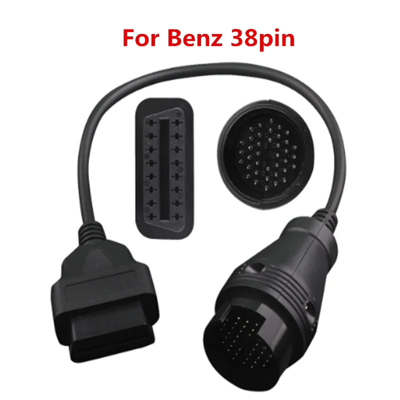 

High Quality for Mercedes 38 Pin OBD OBD2 16Pin Female Connector for Mercedes OBDII Diagnosis Cable OBD 38pin Connector For Benz