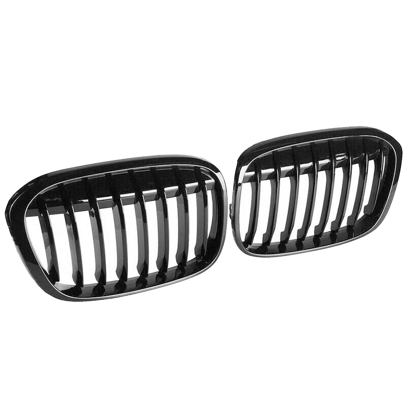 

Gloss Black Front Bumper Kidney Grill Grilles for BMW X1 F48 F49 2016-2019 51117383363 51117383364