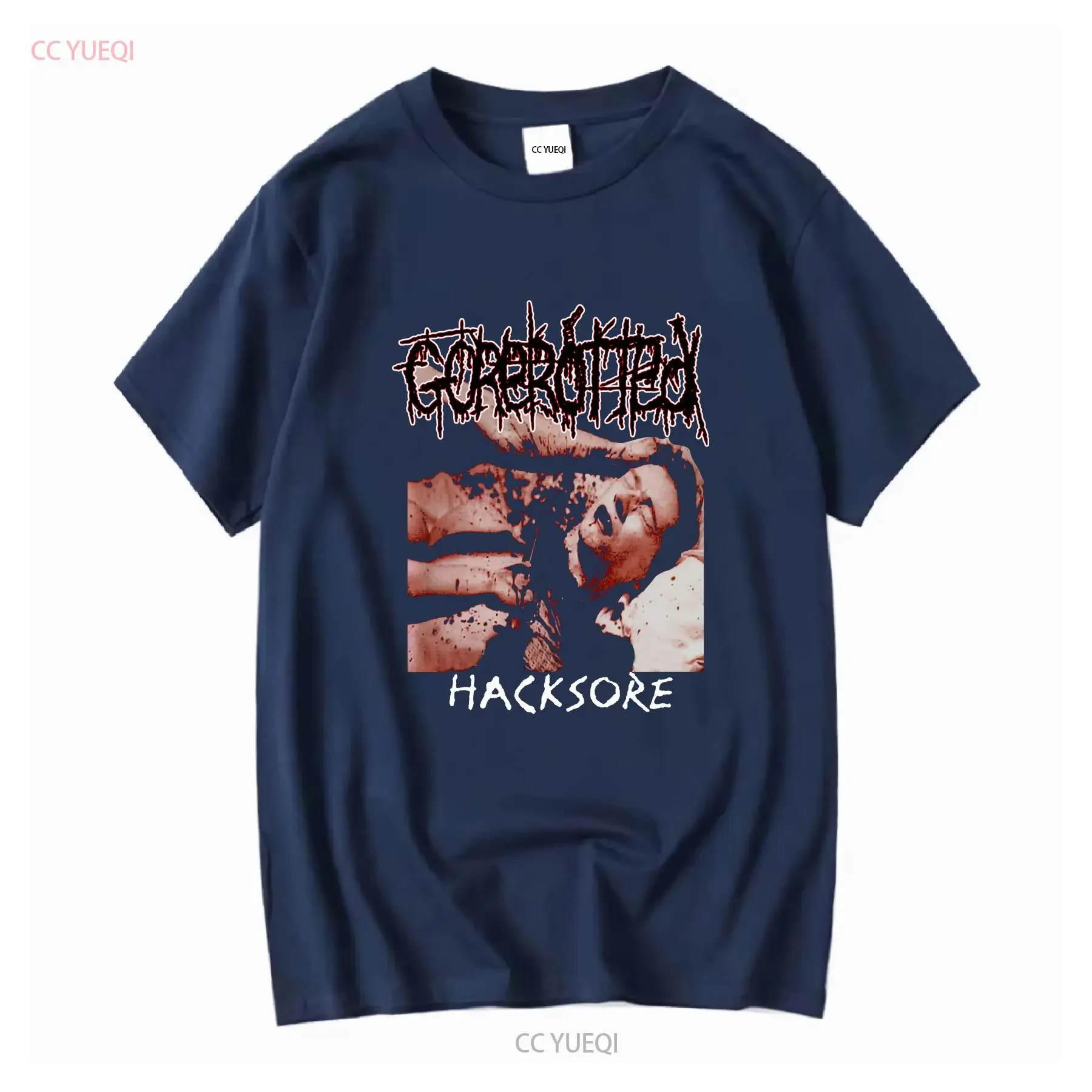 Фото Винтажная футболка Gorerotted Hacksore 2000, XL Mutilated In Minutes Grindcore Metal с длинными или короткими рукавами, винтажная стираная футболка №4
