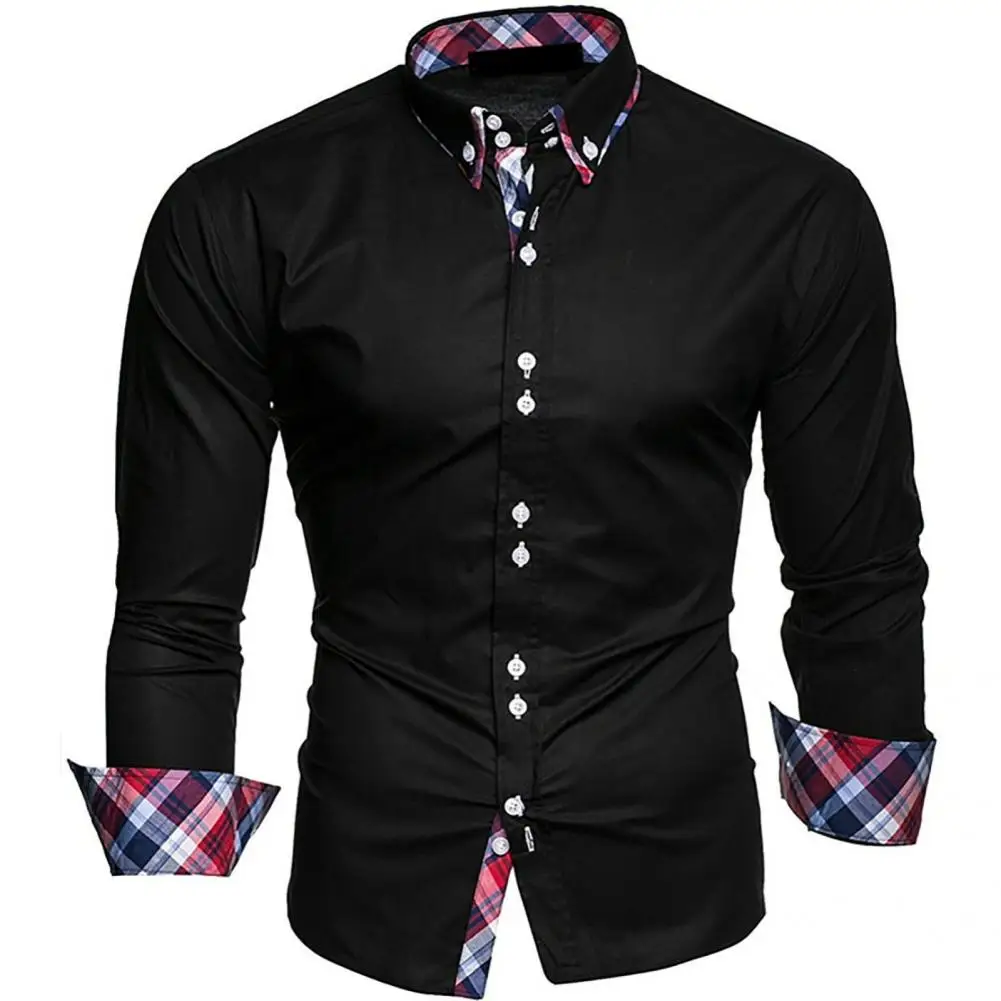 

Great Spring Shirt Inseam Men T-shirt Cardigan Slim Spring T-shirt Buttons