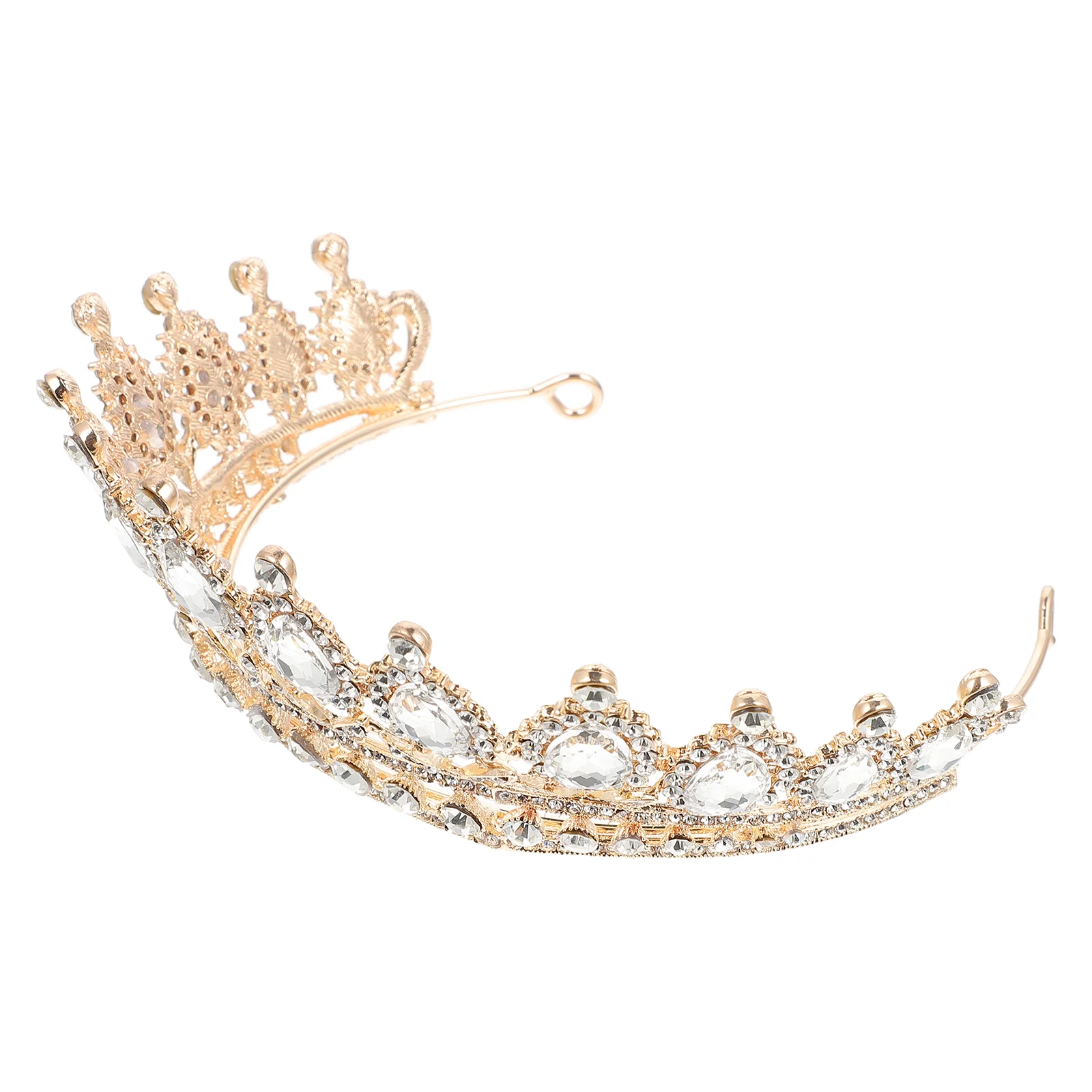 

Bridal Tiara Wedding Head Stylish Bride Headpieces Prom Exquisite Rhinestone Alloy Elegant Crown Women's Hair Accessories