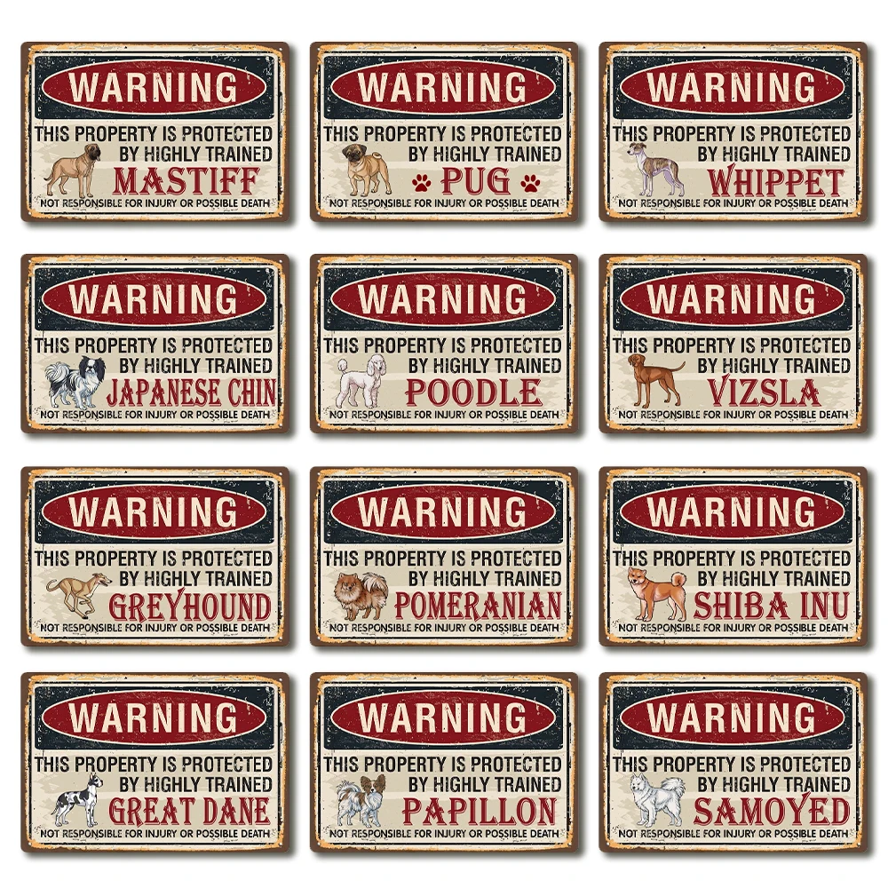 [WellCraft] Предупреждение Ji Boxer Dachshund Borzoi Dog металлический постер оловянный знак винтажный мультяшный Настенный декор на заказ WX-43