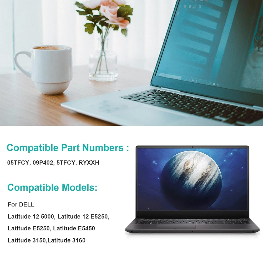 Фото 38Втч RYXXH ноутбук замена батареи для Dell Latitude 12 5000 E5250 P25S001 E5450 E5550 3150 P21T001 3160 серии ноутбук 09P4D2 9P4D2 0YD8XC 5TFCY VVXTW VY9ND №5