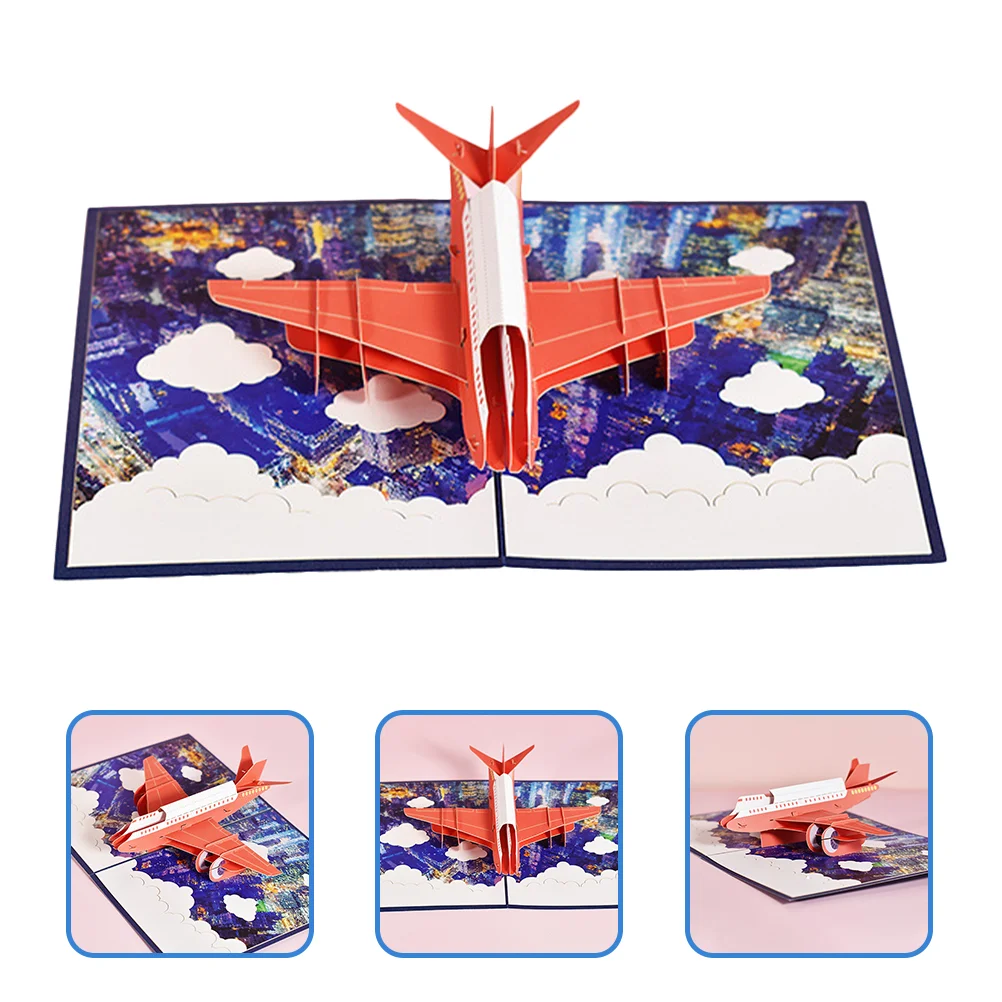 

Birthday Graduation 3D Greeting Gift Blessing Airplane Party Holiday Postcard Men Festival Fathers Day Kids Retirement Wishes