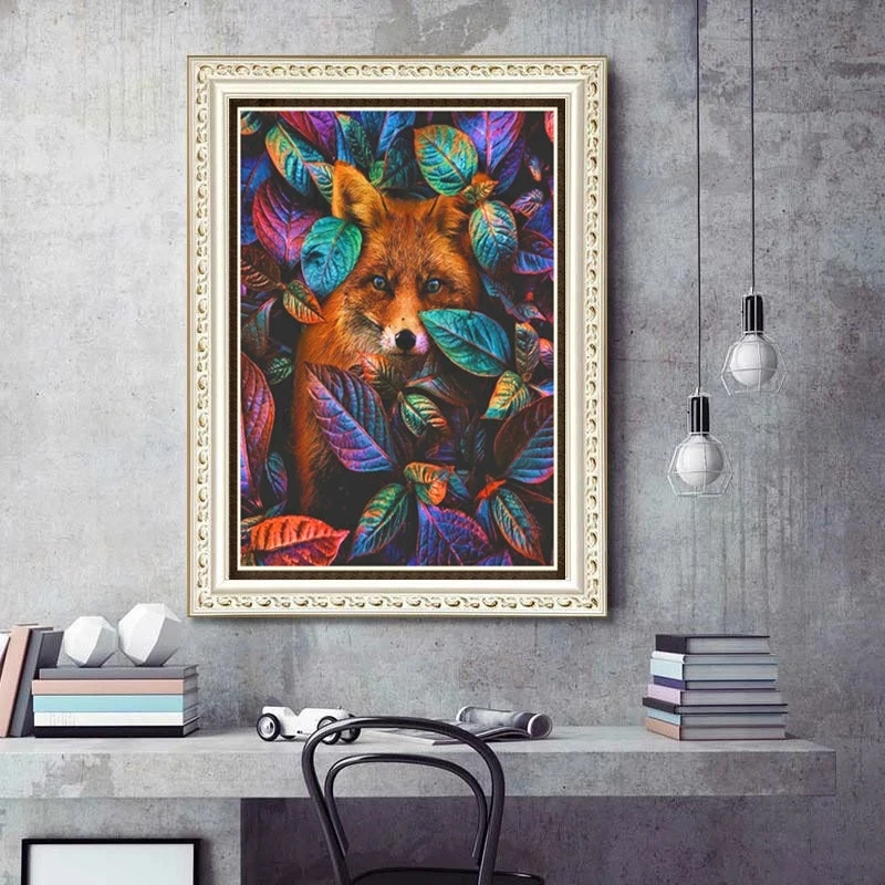 

Lovely Animals Red Fox Diamond Embroidery Painting Kits Diy Mosaic 5D Full Drill Cross Stitch Home Decoration Handicrafts Gifts