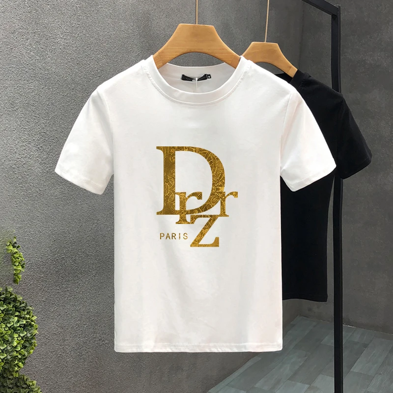 

New Summer Luxury Brand T-shirt For Men's And Women's Short Sleeved Tops Solid Color Fashion Casual Graphic Print Tshirt Clothes