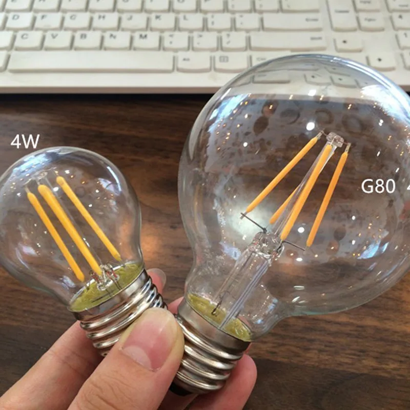 Фото Светодиодная лампа Лампа Эдисона G80 G95 G 125110 V 220V E27 теплый желтый подвесной светильник для украшения ресторана, кафе, бара №4
